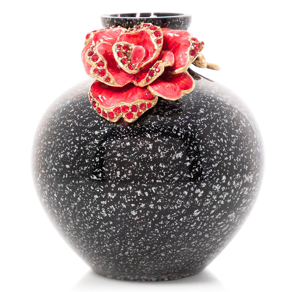 Jay Strongwater Ayla Small Night Bloom Rose Vase