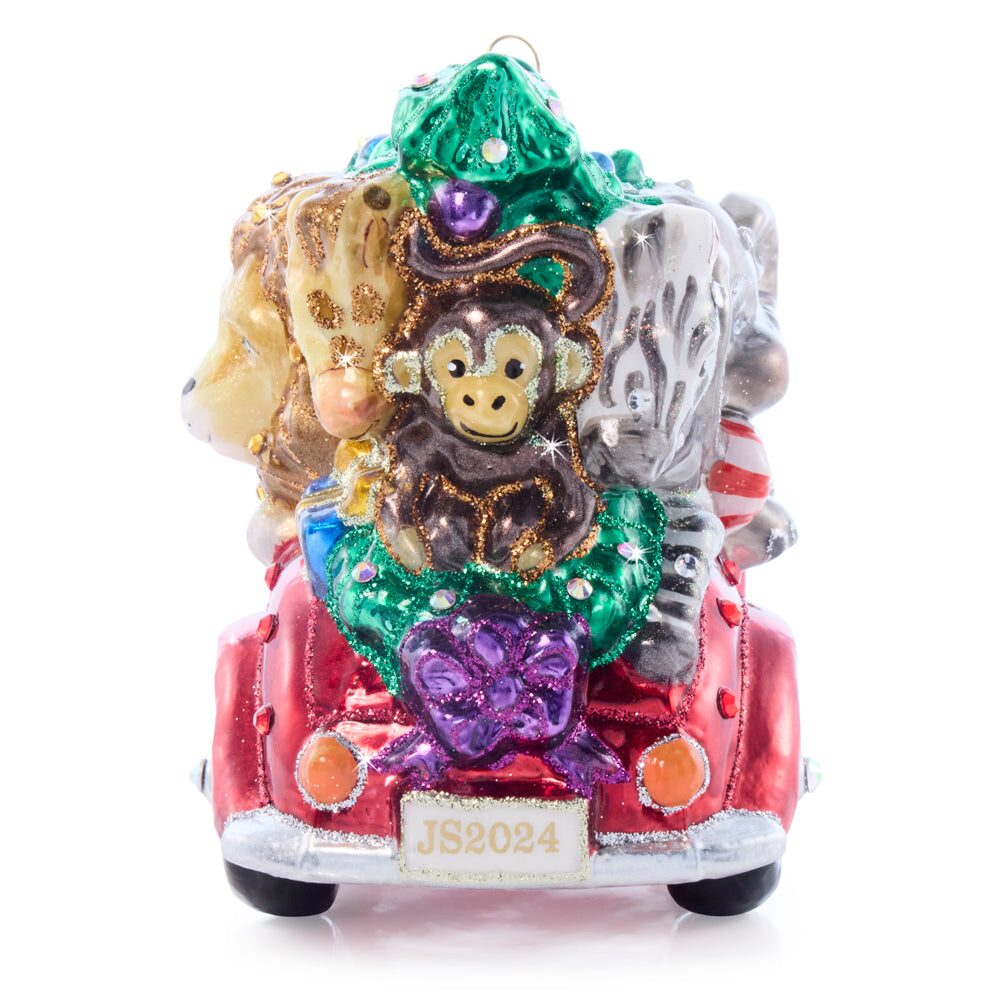 Jay Strongwater Baby's First Ride 2024 Glass Ornament, alternate view