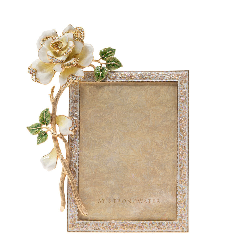 Jay Strongwater Beauty Rose 5" X 7" Frame - Rose