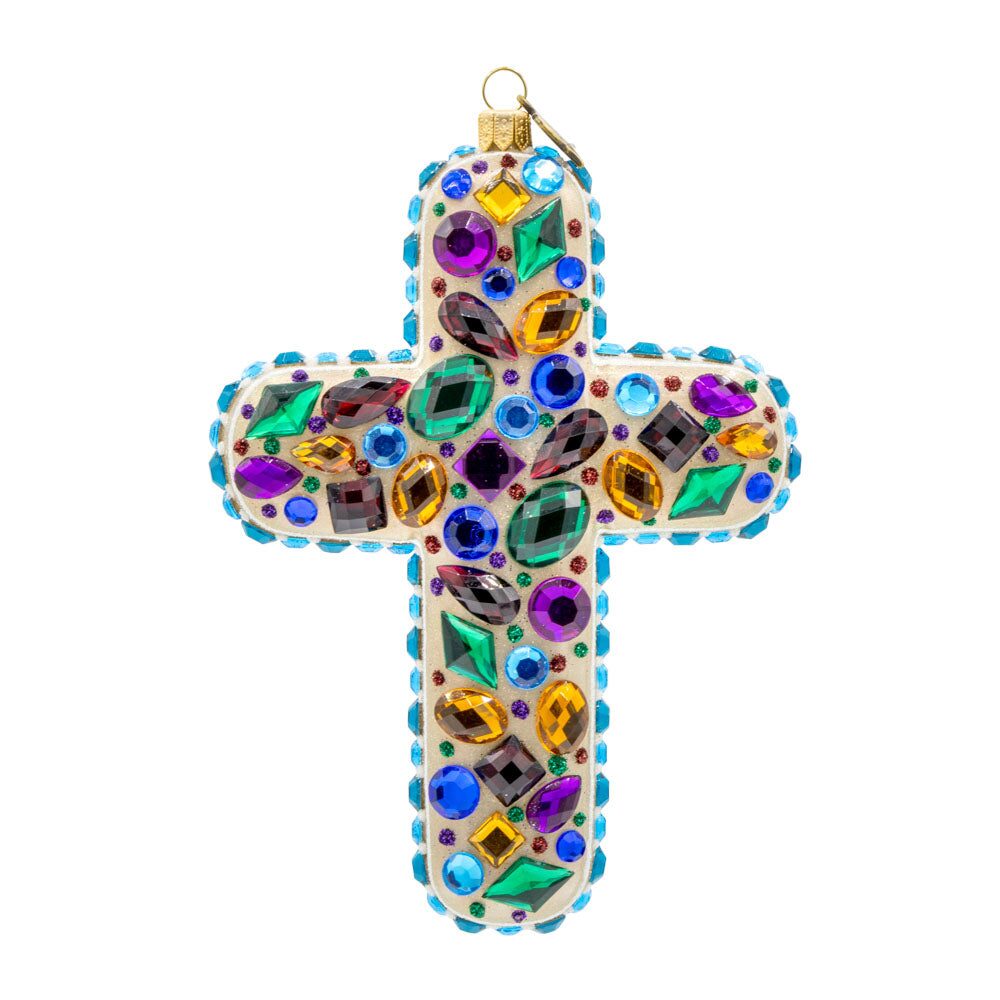 Jay Strongwater Bejeweled Cross Ornament, alternate view