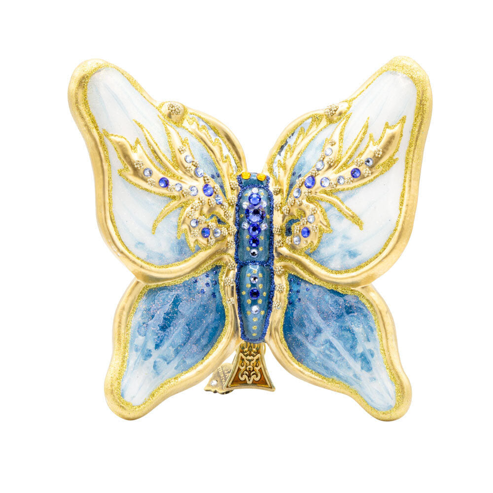 Jay Strongwater Blue Papillon Ornament