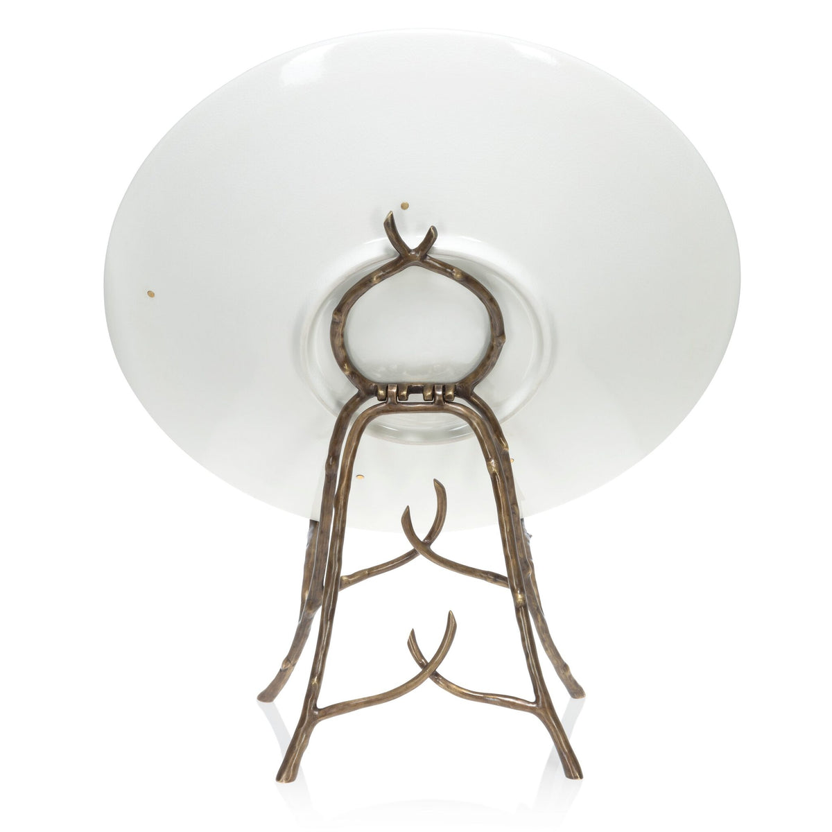 Jay Strongwater Catalina Orchid and Banana Leaf Platter with Stand, alternate view