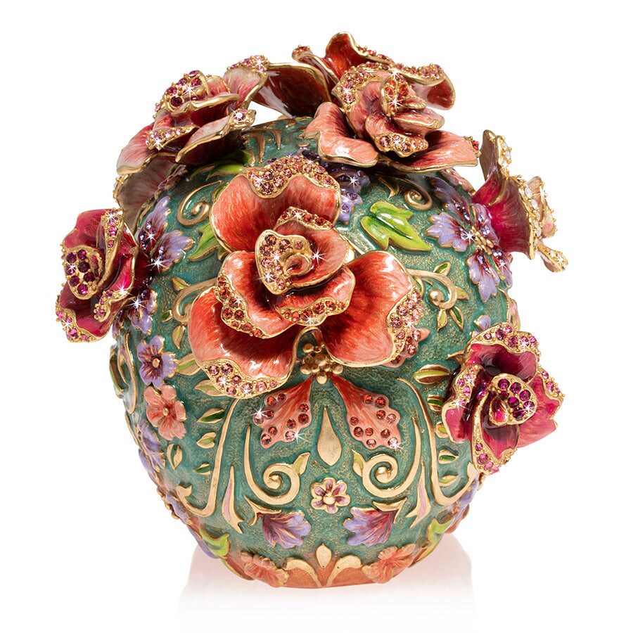 Jay Strongwater Catrina Skull with Roses Figurine, alternate view