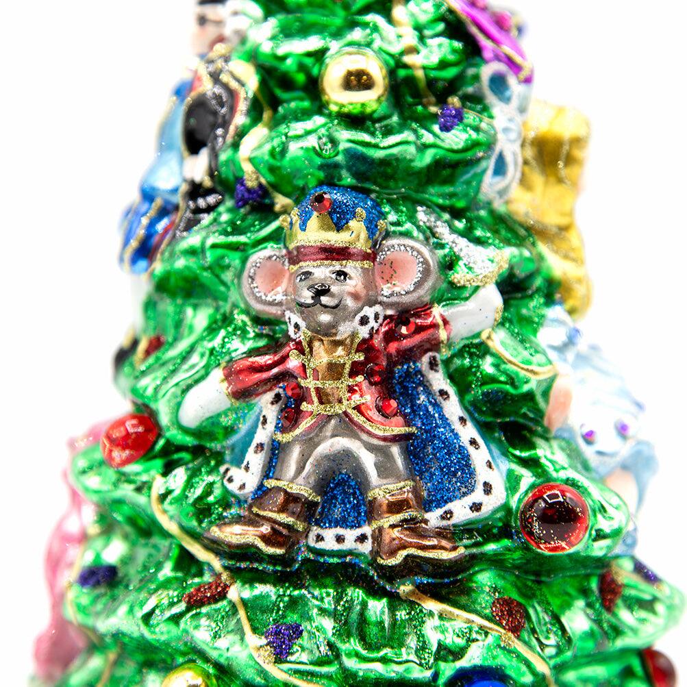 Jay Strongwater Clara and the Nutcracker Glass Ornament, detail view