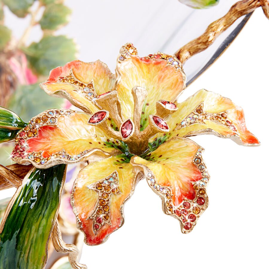 Jay Strongwater Cornelis Dutch Floral Glass Bowl, alternate view