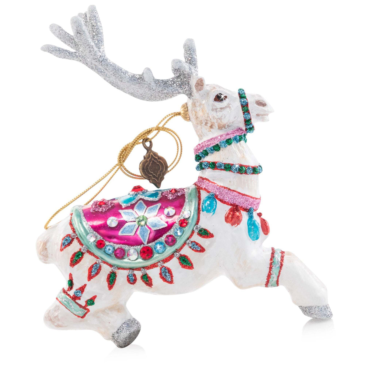 Jay Strongwater Cupid Glass Ornament, alternate view