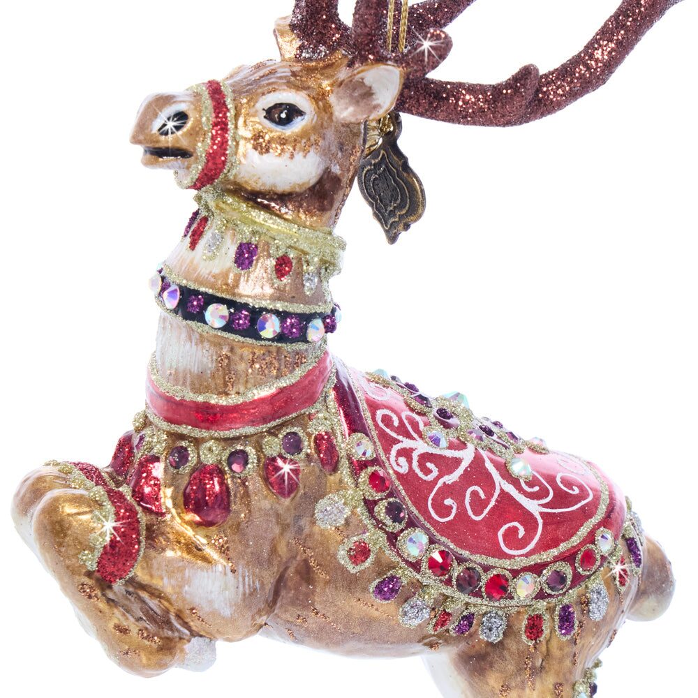 Jay Strongwater Dancer Glass Ornament, detail view