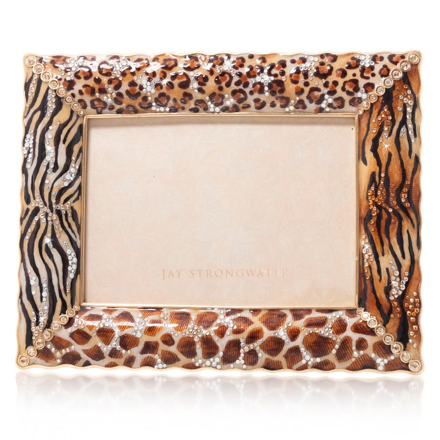 Jay Strongwater Demi Mixed Animal Print 5" X 7" Frame - Jungle, alternate view