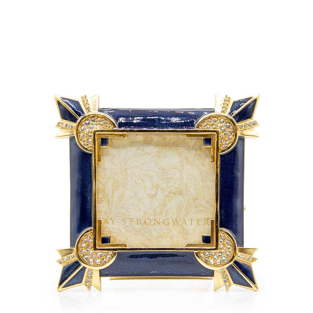 Jay Strongwater Dorothy 3 X 3 Art Deco Frame - Delft Garden