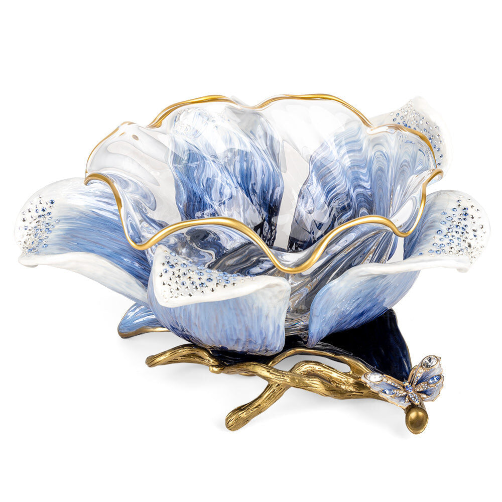 Jay Strongwater Ellie Flower Bowl Delft Garden