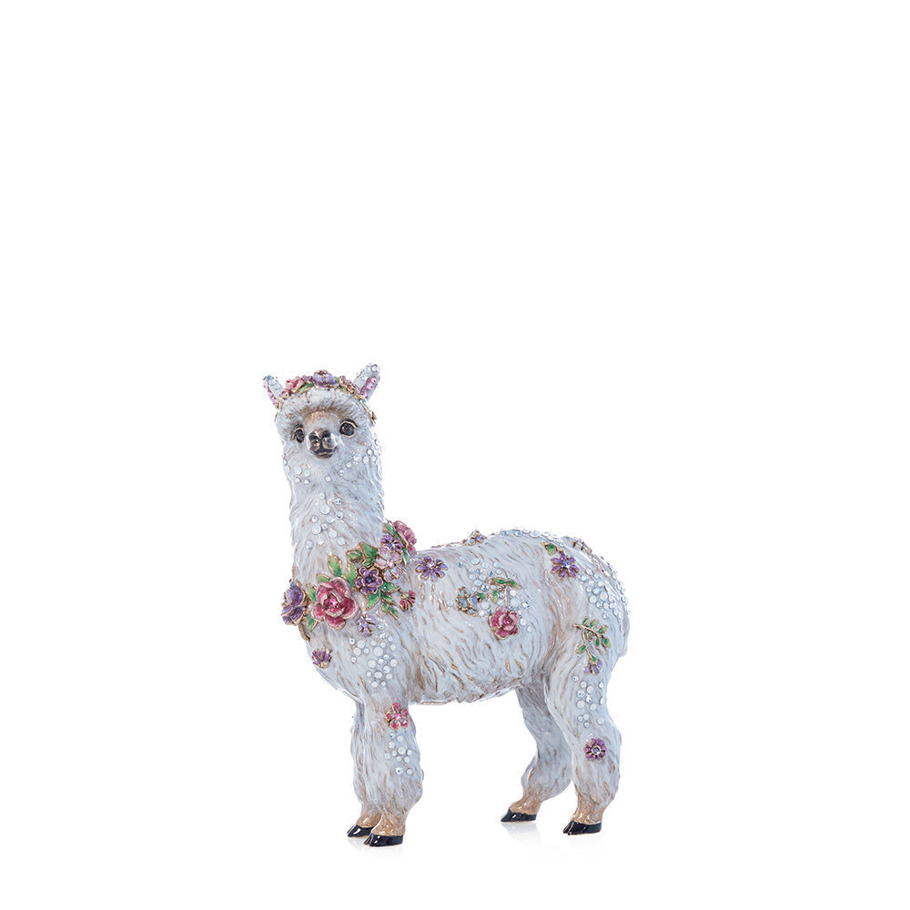 Jay Strongwater Ellison Flowery Llama Figurine