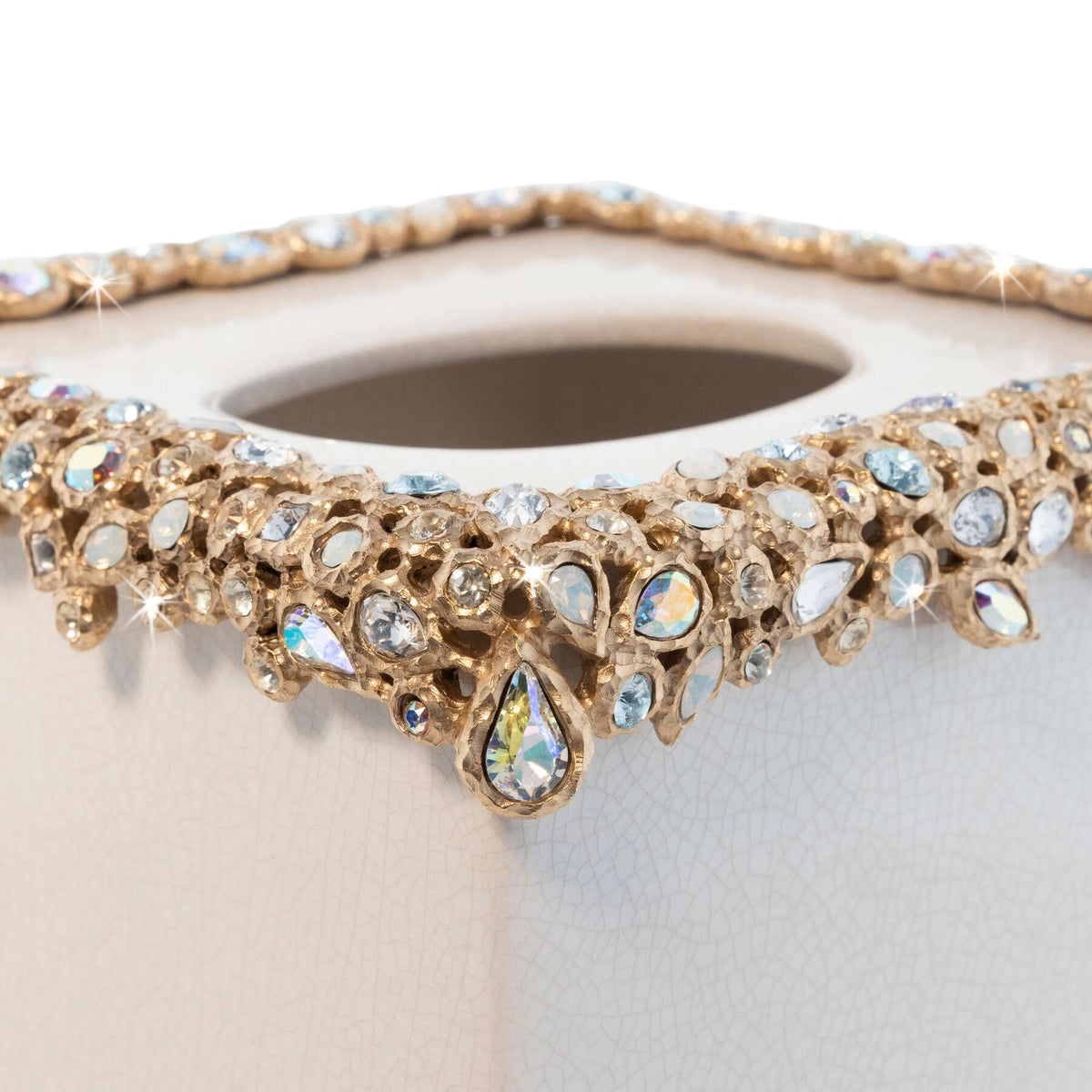 Jay Strongwater Emerson Bejeweled Tissue Box - Opal Facial Tissue Holder, alternate view