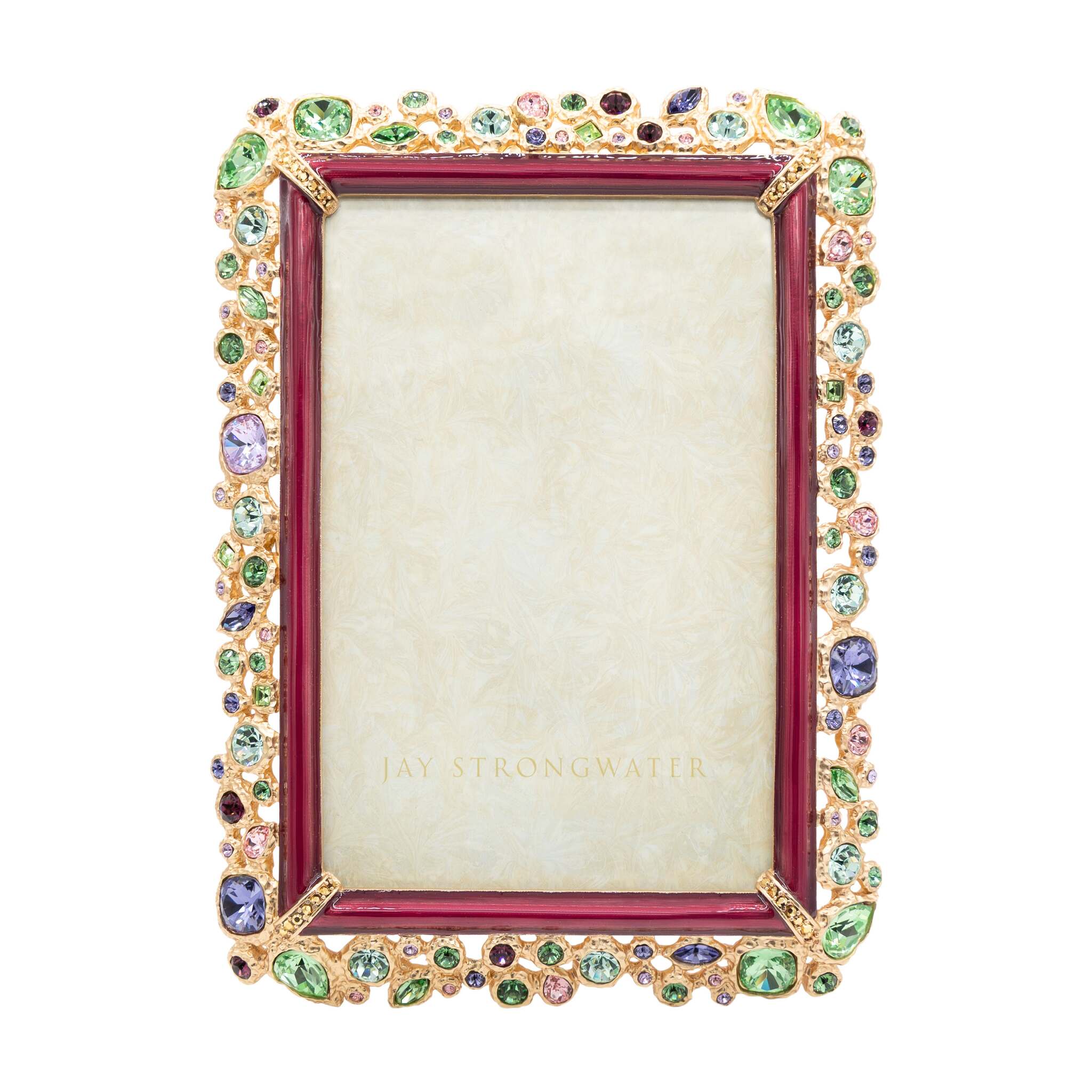 Jay Strongwater Emery Bejeweled 4" X 6" Frame - Bouquet