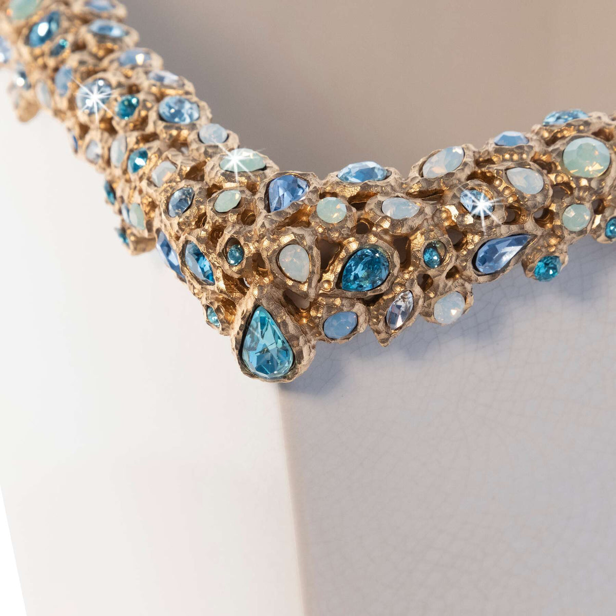 Jay Strongwater Esther Bejeweled Trash Bin - Oceana Bathroom Accessorie, alternate view