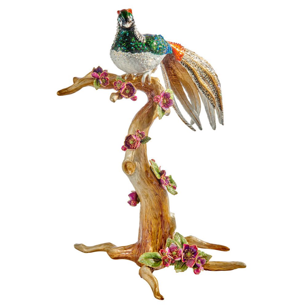 Jay Strongwater Ethan Pheasant Objet Figurine, alternate view