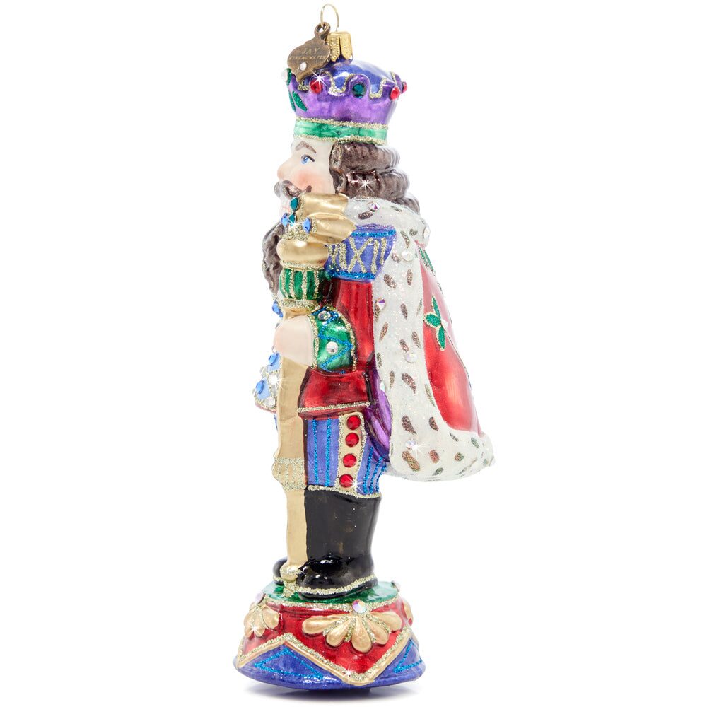 Jay Strongwater Fancy Nutcracker Glass Ornament, alternate view
