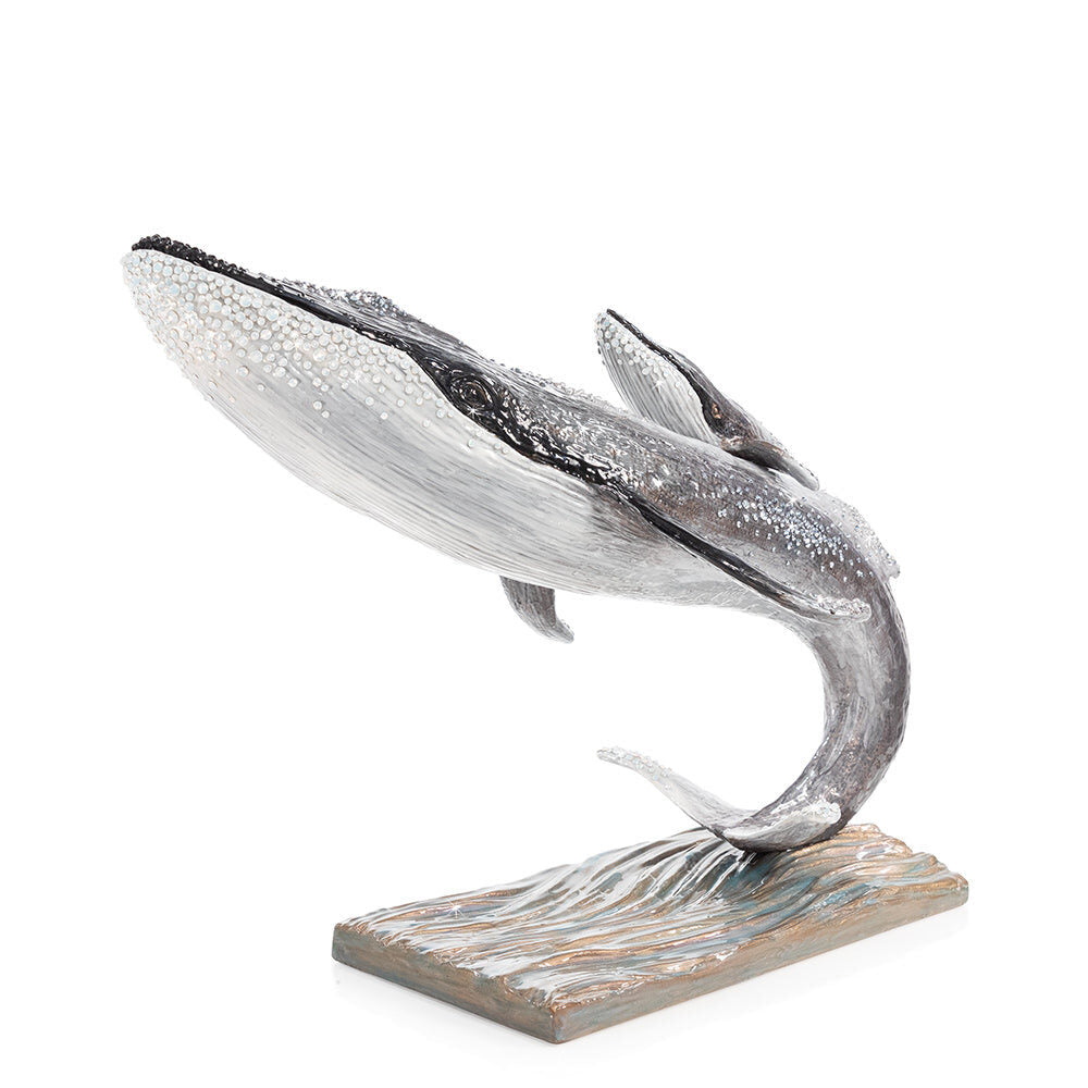 Jay Strongwater Finn Whale and Calf Figurine