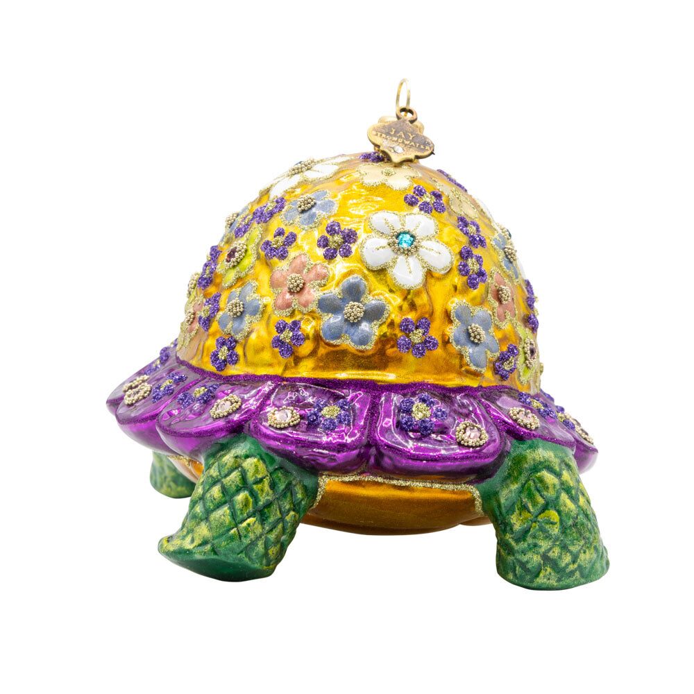 Jay Strongwater Floral Terrapin Ornament, alternate view