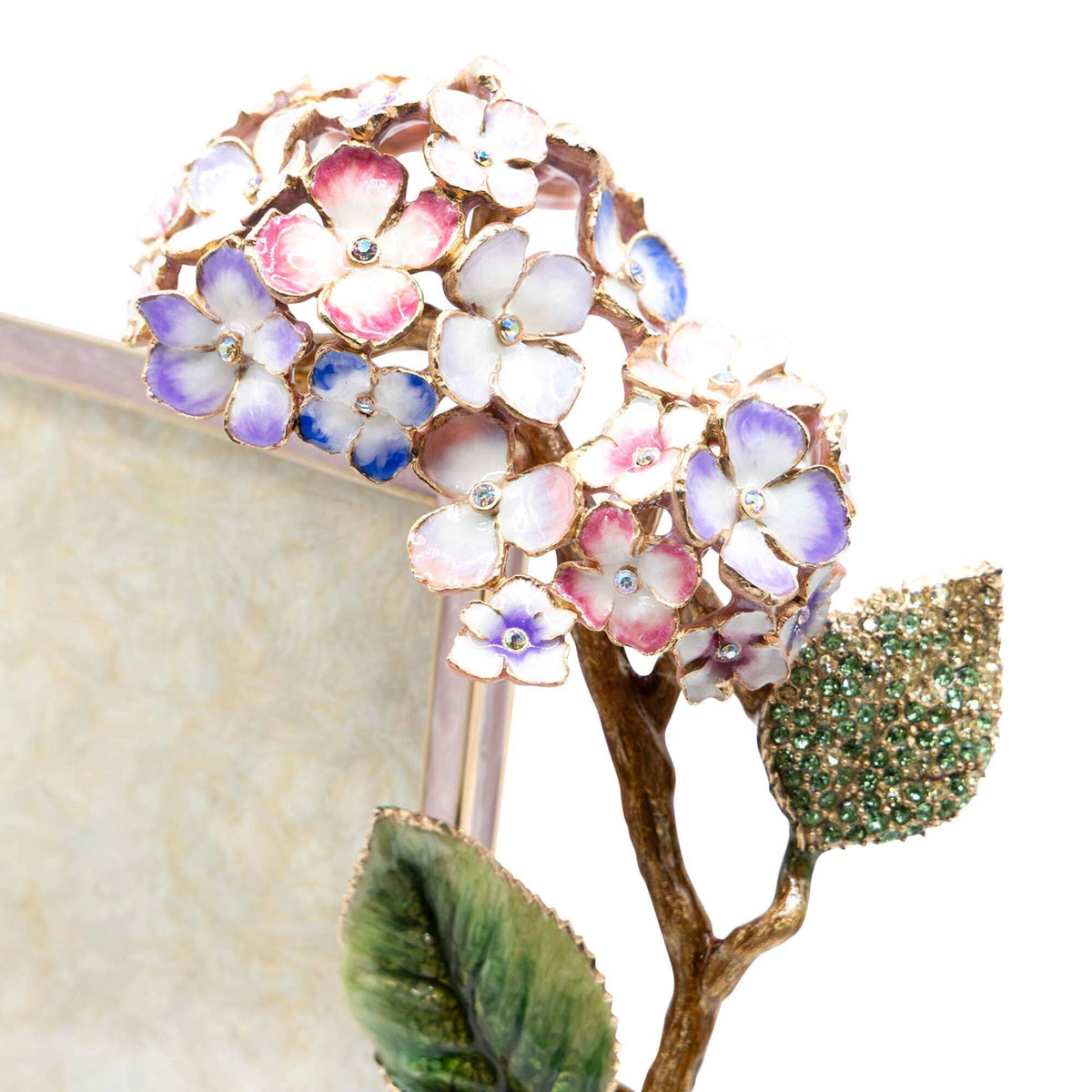 Jay Strongwater Gail Hydrangea 5"x 7" Frame - Pink, alternate view