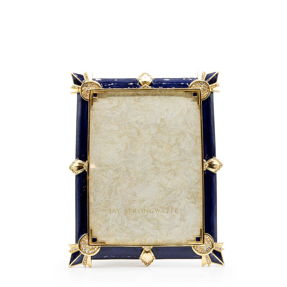 Jay Strongwater Geraldine Art Deco 5 X 7 Frame - Delft Garden