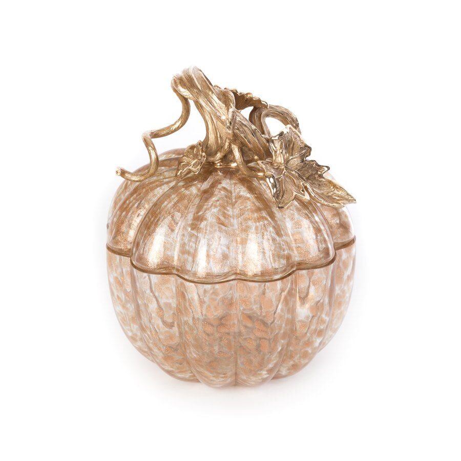 Jay Strongwater Hadley Leaf & Vine Gilded Glass Jar Gilded, alternate view