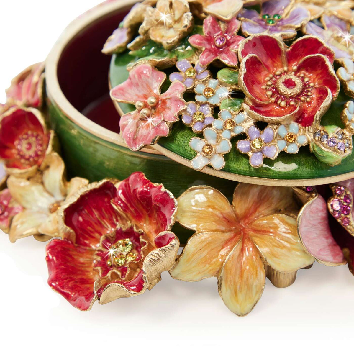 Jay Strongwater Ivy Bouquet Box, detail view