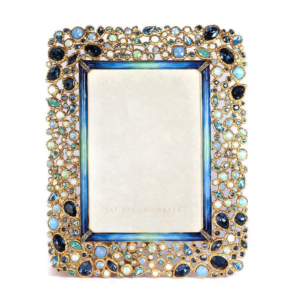 Jay Strongwater Javier Bejeweled 5" X 7" Frame - Oceana