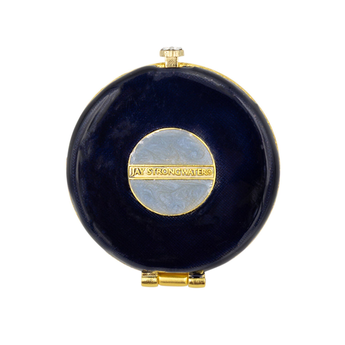 Jay Strongwater Jayla 2" Butterfly Compact Delft Garden Handheld Mirror, alternate view