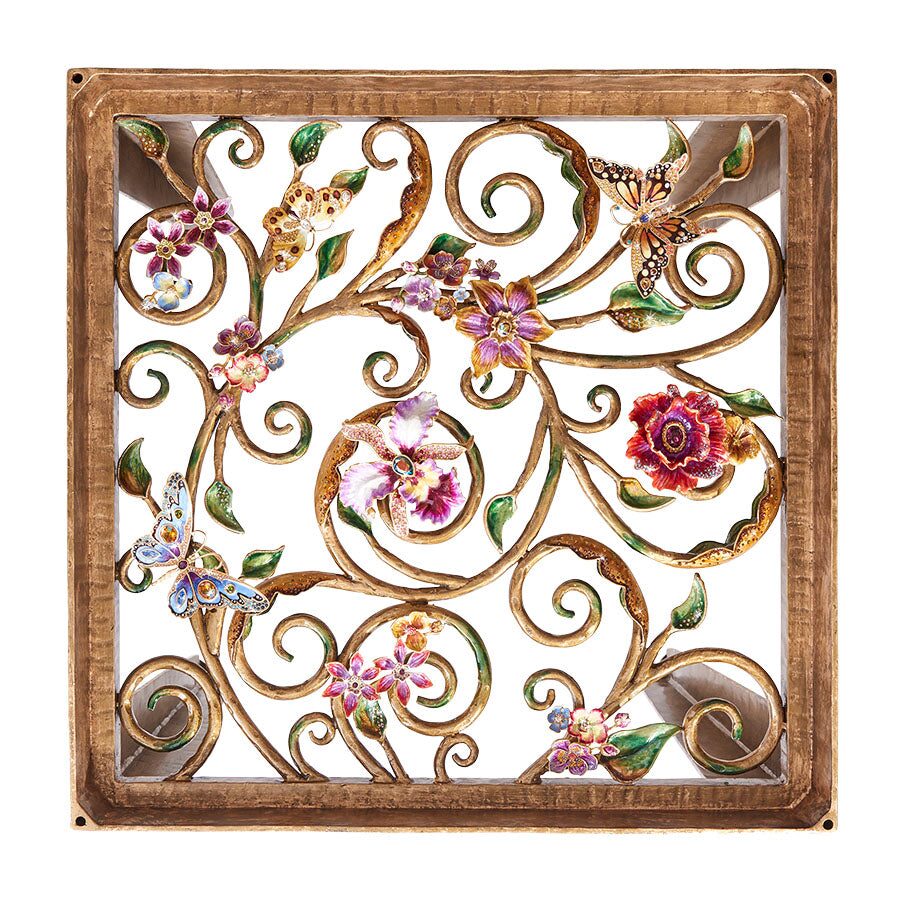 Jay Strongwater Josephine Floral Side Table, alternate view