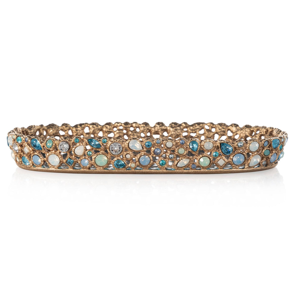 Jay Strongwater Julius Bejeweled Tray - Oceana, alternate view