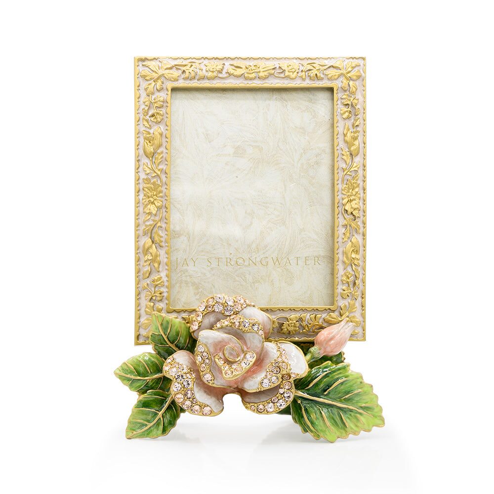 Jay Strongwater Kaylee 3" X 4" Rose Frame, alternate view