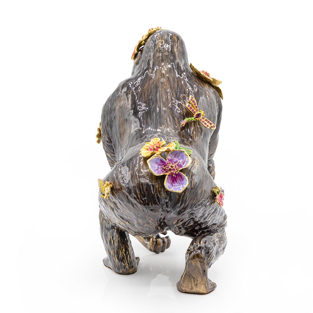 Jay Strongwater Kong Gorilla with Butterflies and Flowers Figurine, alternate view