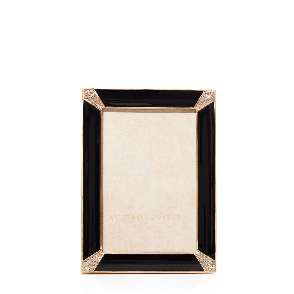 Jay Strongwater Lavinia 4” X 6” Frame - Black Onyx