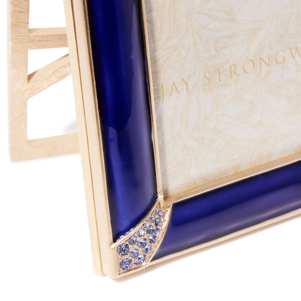 Jay Strongwater Lavinia 4” X 6” Frame – Delft Garden, alternate view