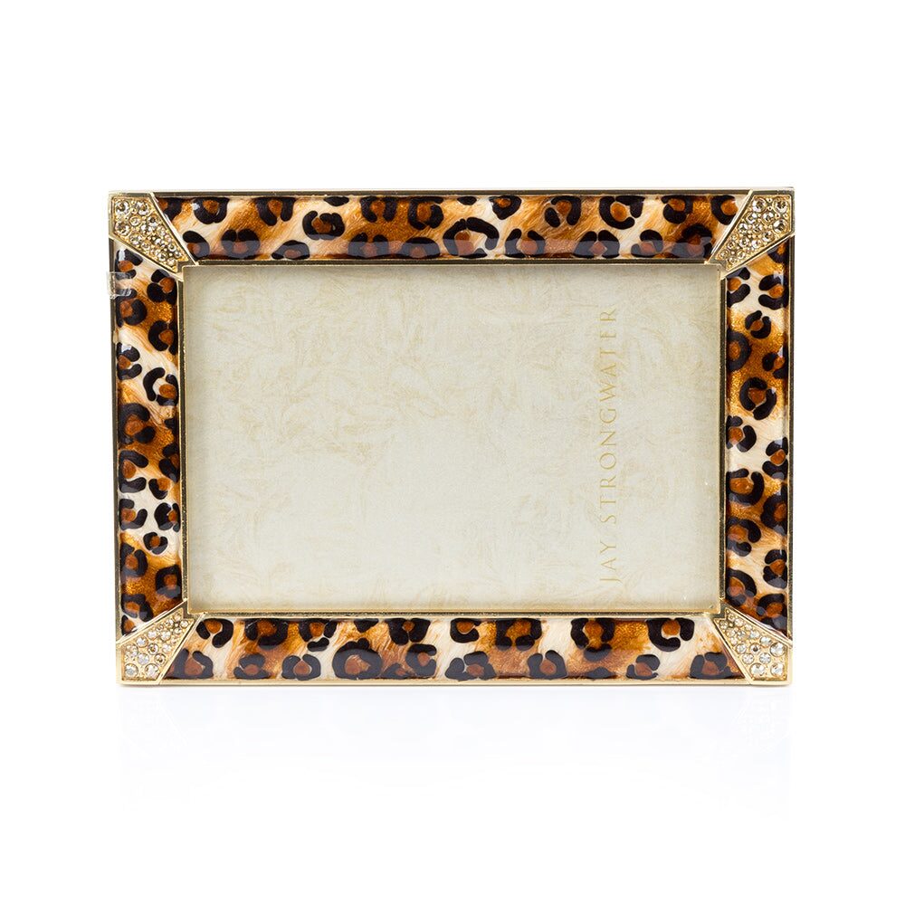 Jay Strongwater Lavinia 4” X 6” Frame - Leopard, alternate view