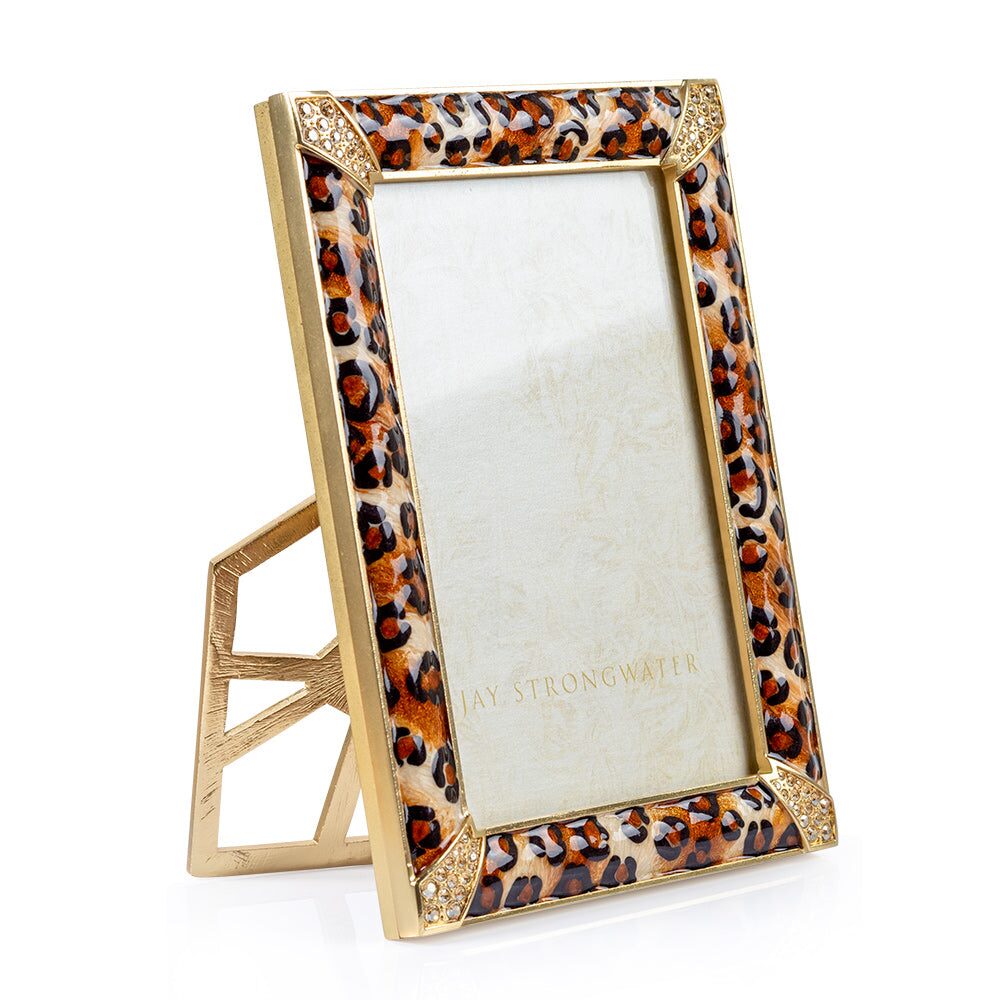 Jay Strongwater Lavinia 4” X 6” Frame - Leopard, alternate view
