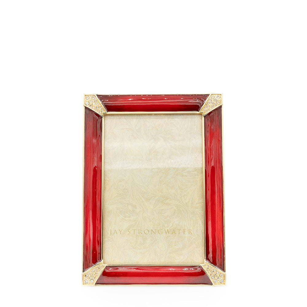 Jay Strongwater Lavinia 4” X 6” Frame - Ruby