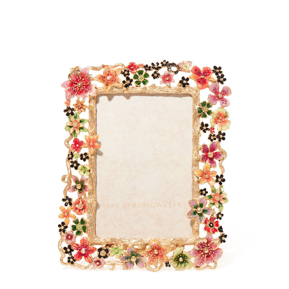 Jay Strongwater Leartes 4 X 6 Frame - Night Bloom