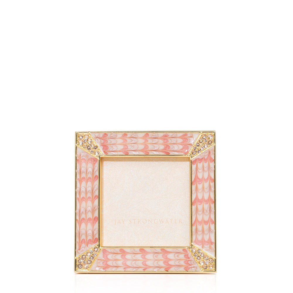 Jay Strongwater Leland Pavé Corner 2" Frame - Boudoir