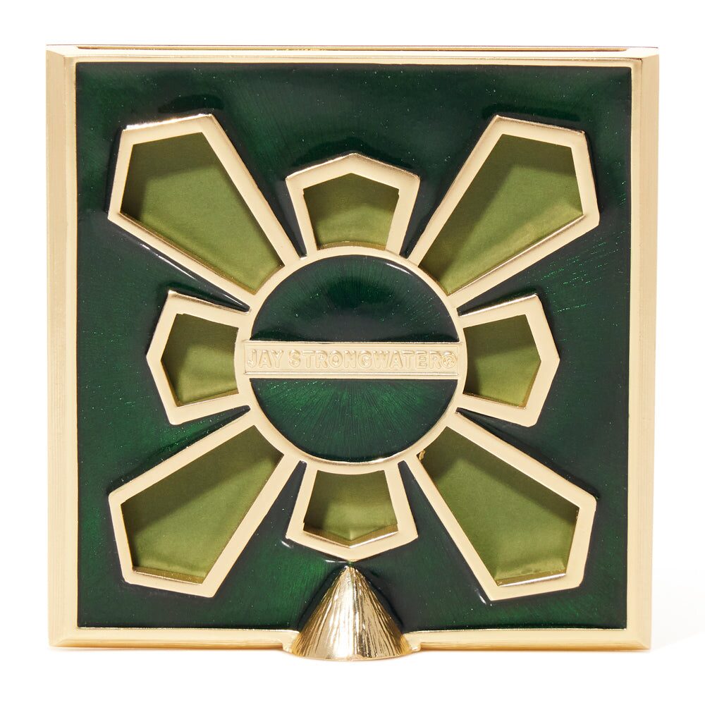 Jay Strongwater Leland Pavé Corner 2" Frame - Green, alternate view