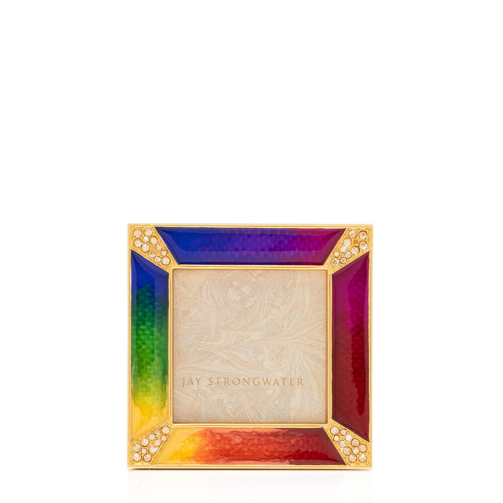 Jay Strongwater Leland Pavé Corner 2" Frame - Pop