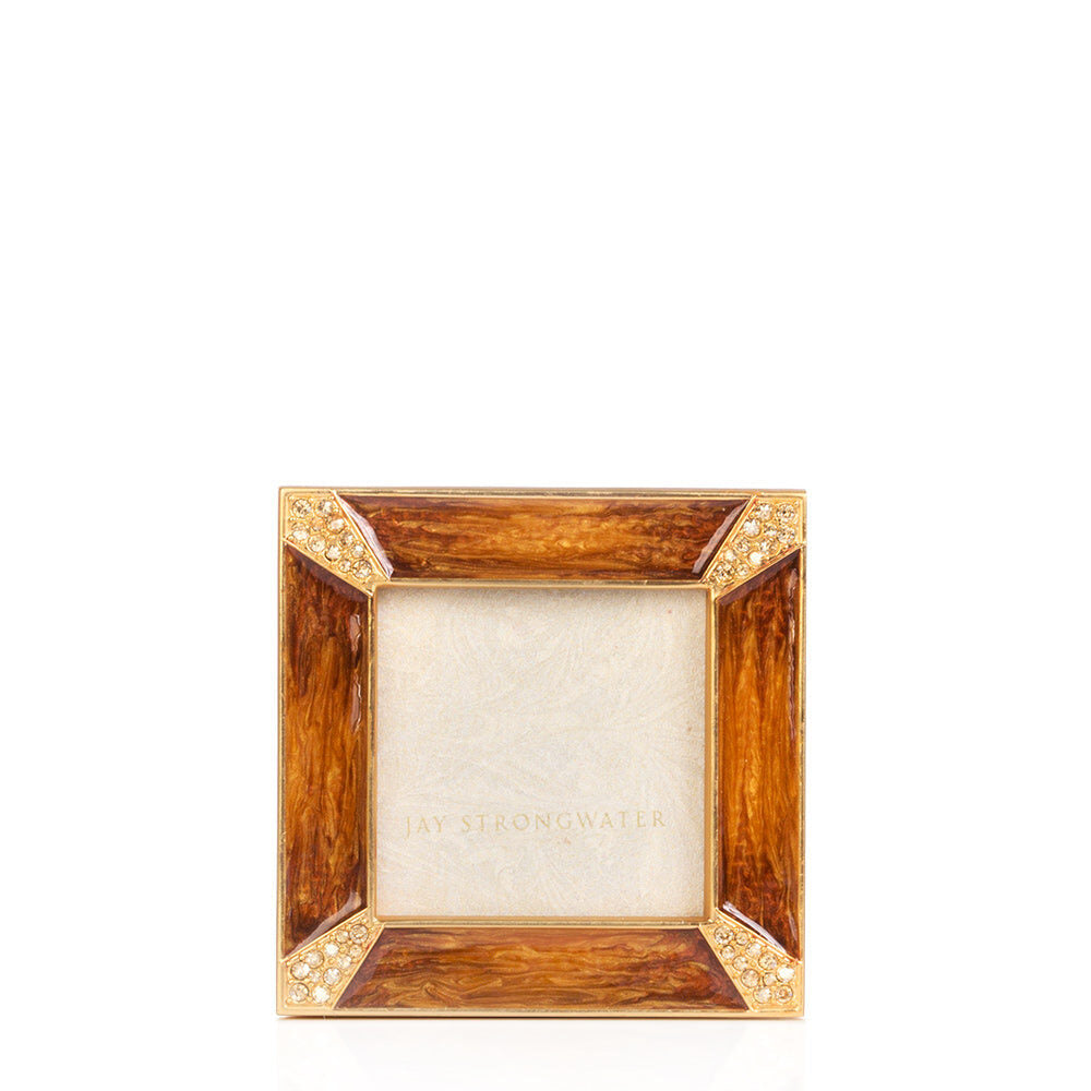 Jay Strongwater Leland Pavé Corner 2" Frame - Topaz