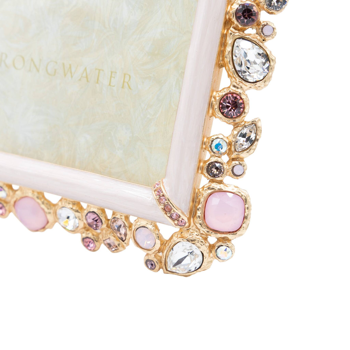 Jay Strongwater Leslie Bejeweled 5" X 7" Frame - Baby Pink, alternate view