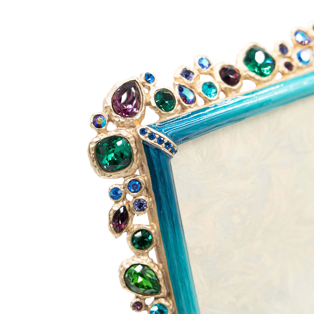 Jay Strongwater Leslie Bejeweled 5" X 7" Frame - Peacock, alternate view