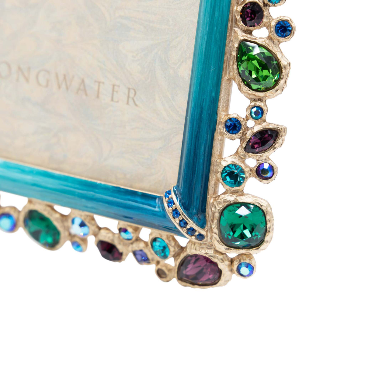 Jay Strongwater Leslie Bejeweled 5" X 7" Frame - Peacock, alternate view