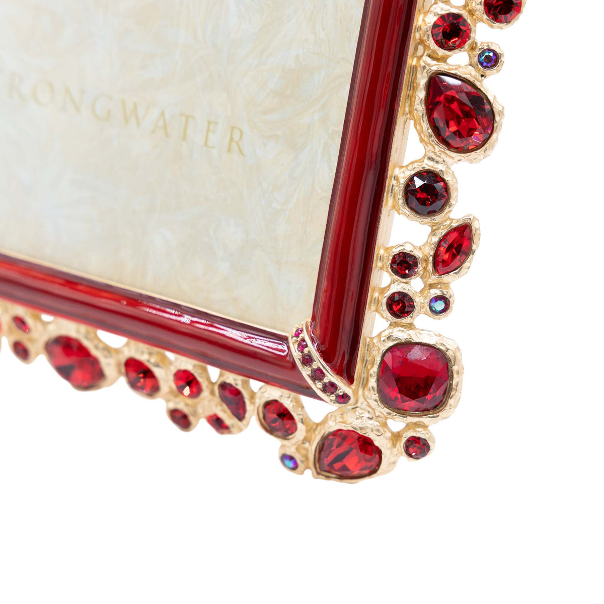 Jay Strongwater Leslie Bejeweled 5" X 7" Frame - Ruby, alternate view
