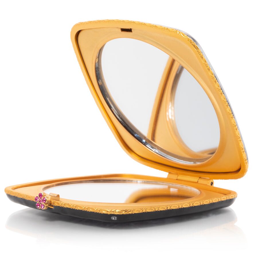 Jay Strongwater Lilah Skull Compact Handheld Mirror, alternate view
