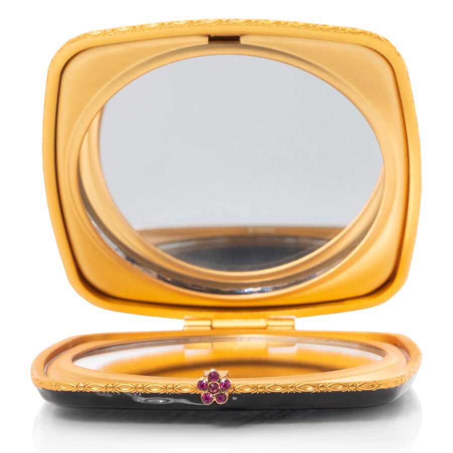 Jay Strongwater Lilah Skull Compact Handheld Mirror, alternate view