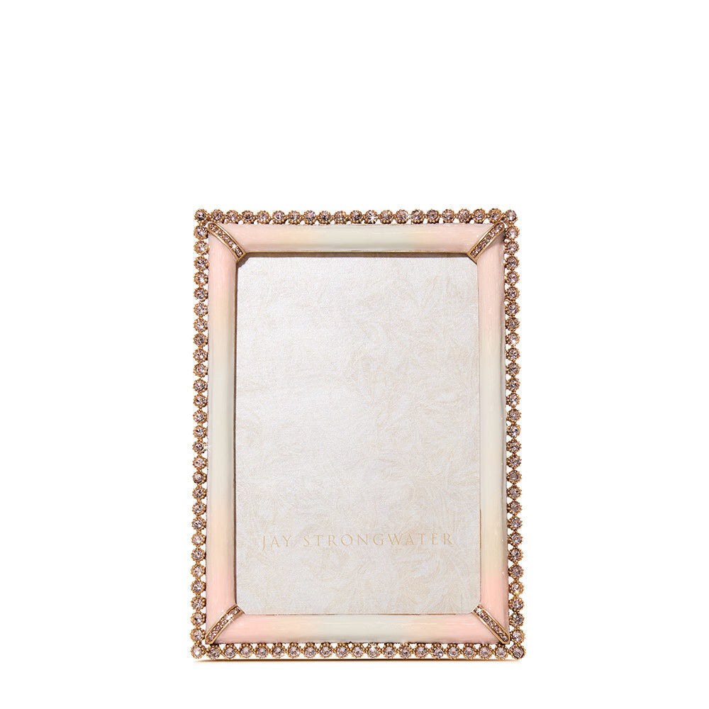 Jay Strongwater Lorraine Stone Edge 4" X 6" Frame - Boudoir