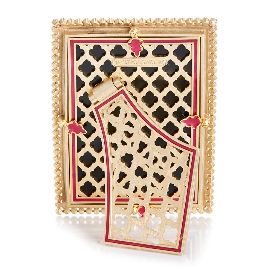 Jay Strongwater Lorraine Stone Edge 4" X 6" Frame - Jewel, alternate view